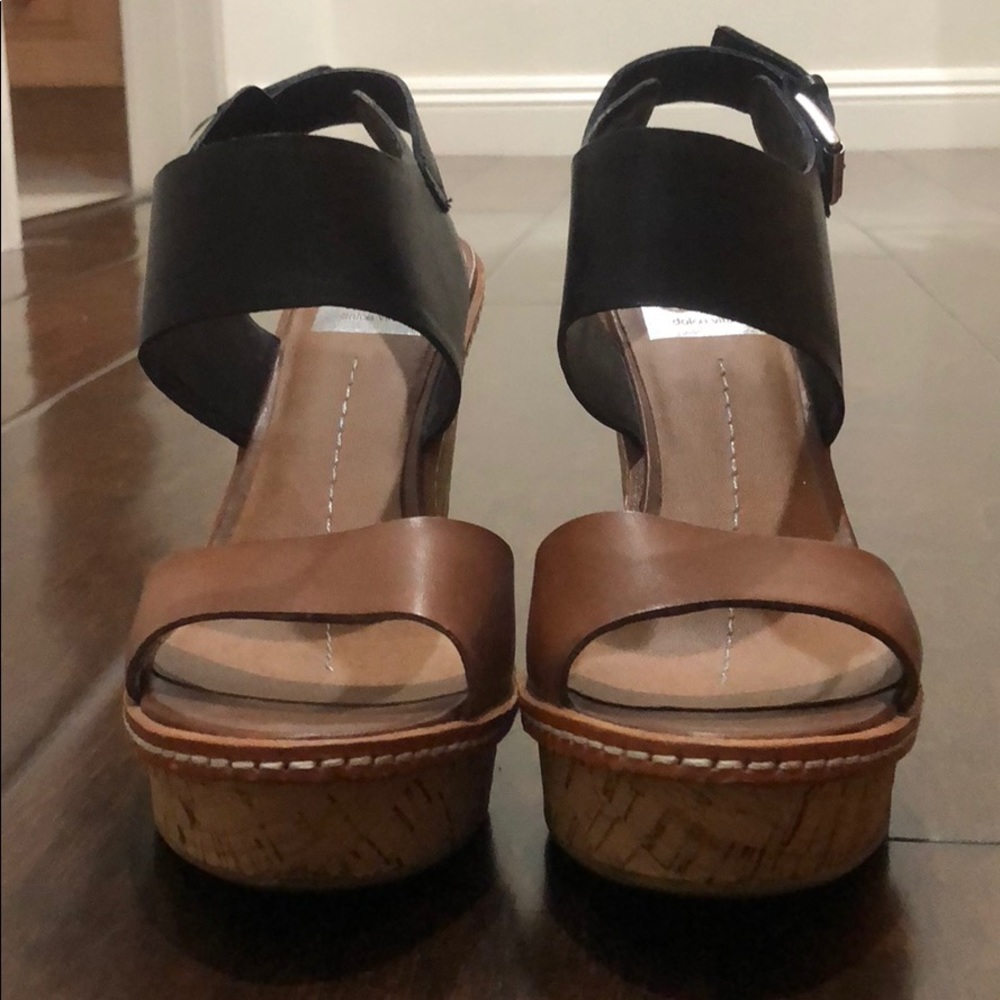 Dolce Vita Brown/Black Wedge - Picture 1 of 5